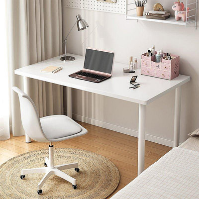 電腦桌台式家用白色書桌簡約辦公桌學生學習女孩臥室小~特價