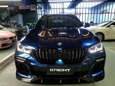 【天翊國際】BMW G06 X6 A款 三件式 抽真空碳纖維 前下巴