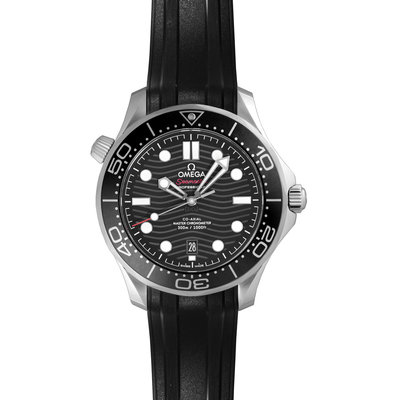 OMEGA 210.32.42.20.01.001 歐米茄 手錶 機械錶 42mm 海馬 膠帶 黑面盤
