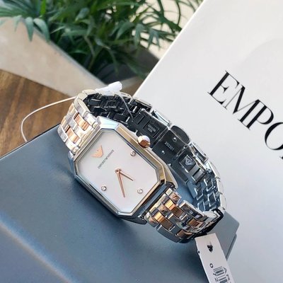 正品保證 現貨 EMPORIO ARMANI(亞曼尼) 阿瑪尼 時尚女士石英手錶 小方塊女錶 AR11146
