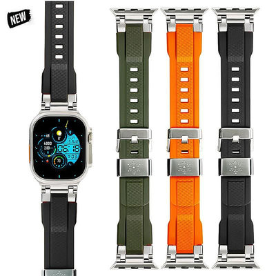 天極TJ百貨新款發現運動系列矽膠錶帶適用於 Apple Watch Ultra 2 49mm 44mm 45mm 42mm iWat