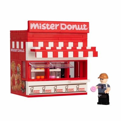 限量商品  mister donut 甜甜圈店 小型店面 積木組 樂高相容