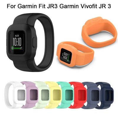 兒童矽膠錶帶 適用於佳明Garmin Vivofit JR3無扣錶帶 Fit jr.3單圈表帶 運動替換腕帶 迷彩錶帶