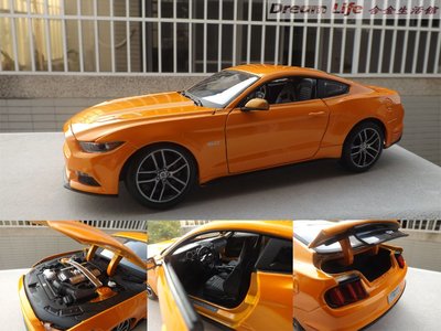 【Maisto 精品】1/18 2015 Ford Mustang GT 福特 第6代野馬跑車~全新橙色~特惠價~!