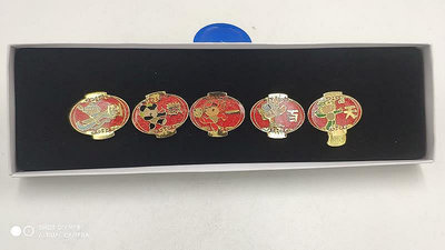 2008年北京奧運會紀念徽章-- 福娃吉祥物系列5全 倒計100天