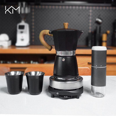 咖啡壺 咖啡摩卡壺禮盒套裝電動磨豆機美式手沖咖啡壺萃取咖啡濾壺咖啡杯