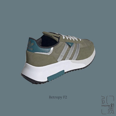 ADIDAS ORIGINALS RETROTY F2 三葉草 軍綠 銀 休閒鞋 GW0505【Insane-21】