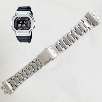熱銷 現貨  適用卡西歐GMW-B5000錶帶G-SHOCK小方塊鋼帶gmwb5000精鋼實心錶鏈現貨