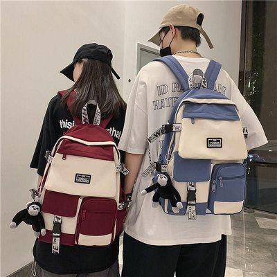 潮流大容量時尚背包 學生後背包 遊包 韓版書包 工裝旅行包