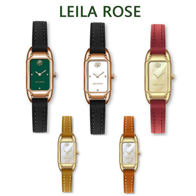新款推薦百搭手錶 蕾菈rose女士手錶品牌專柜名牌新款輕奢復古方形防水石英歐美腕錶 促銷