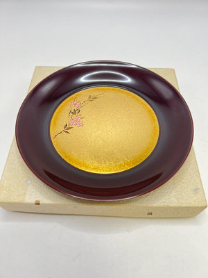 日本手工藝金箔漆器托盤