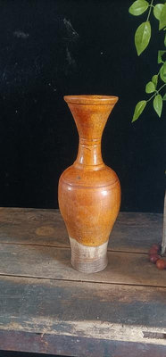 遼代黃釉長頸瓶古玩古董收藏老瓷器老物件老貨老陶器老