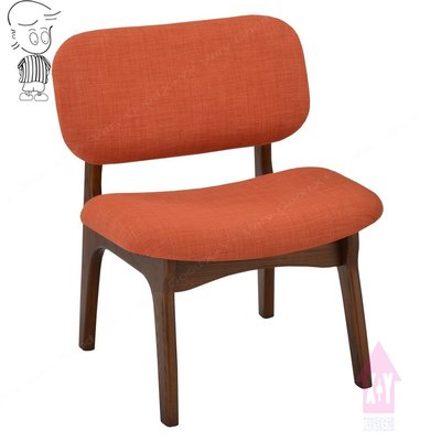 【X+Y】椅子世界   -       餐桌椅系列-愛莉達 ASH梣木餐椅(橘紅布墊/胡桃色).造型椅.洽談椅.摩登家具