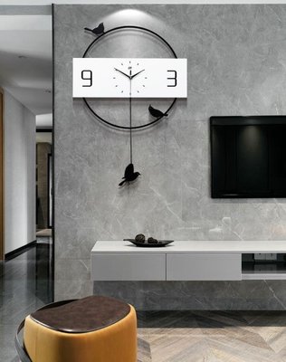 下殺 掛鐘鐘錶掛鐘客廳創意現代簡約北歐石英鐘大氣靜音個性家用時尚時鐘