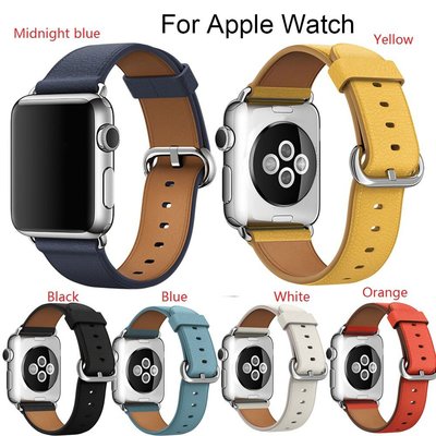 適用於 Iwatch Series 5 4 3 2 1 的 Apple Watch 錶帶皮革錶帶更換錶帶