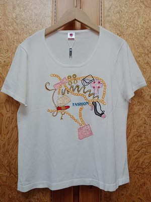 全新【唯美良品】 伊蕾 ILEY 白色精緻亮片珠針織衫 ~ W630-6302  XL.