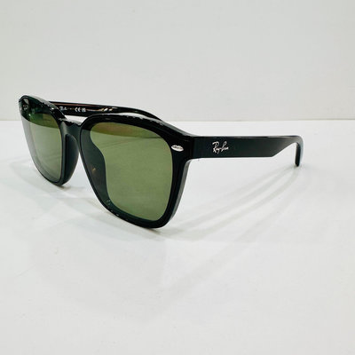 【名家眼鏡】雷朋時尚偏光黑色方框太陽眼鏡RB4392D 601/9A 66口17【台南成大店】