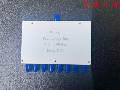 全新沃肯Woken SMA 2-8GHz RF射頻 1分8功分器 0120A08208001K