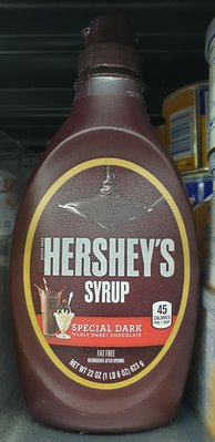 11/30前 美國 Hershey's 好時 特濃黑巧克力醬 623g 可做巧克力淋醬或巧克力抹醬使用 最新到期日:2024/6