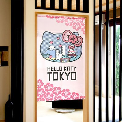 Hello Kitty 東京印象 和風門簾 輕鬆改變居家風格 裝飾 日本製正版 150cm