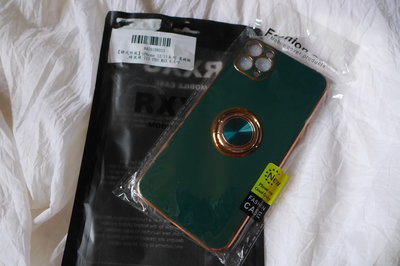iPHONE 11 pro max I11 6.5吋 電鍍金框 綠色 磁吸指環支架 手機保護殼 僅拆封拍照~