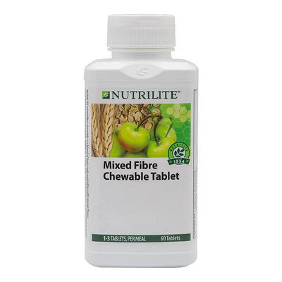 Amway安麗果蔬纖維酵素60片美商紐崔萊NUTRILITE Mixed Fibre Chewable Tablet馬來