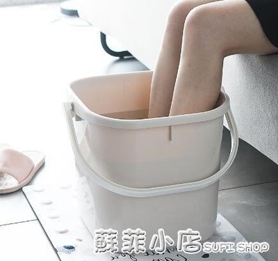 熱銷 高深泡腳桶過小腿加深加厚塑料洗腳桶家用泡腳神器到過膝蓋足浴盆-