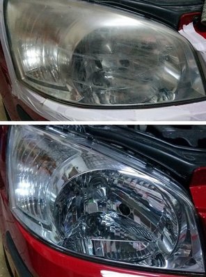 大燈快潔 Hyundai 現代 Verna Azera Getz i10 i30 原廠大燈泛黃霧化拋光翻新處理
