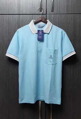 全新正品Lynx Golf Solf水藍色高爾夫休閒短袖Polo衫L