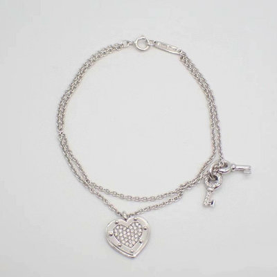 Tiffany 鑰匙heart鉆石手鍊*