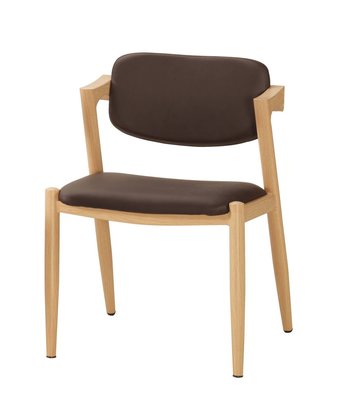 【生活家傢俱】CM-645-6：海倫皮餐椅【台中家具】休閒椅 造型椅 設計款 洽談椅 椅子 皮革+鐵椅座 北歐風餐椅