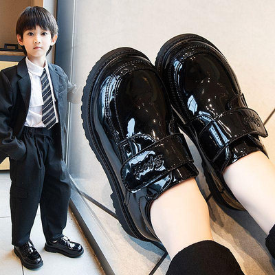【小點點】男童皮鞋 休閒皮鞋 單鞋 英倫風軟底皮鞋 校園表演鞋