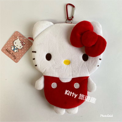 [Kitty 旅遊趣] Hello Kitty 造型包附鑰匙圈 萬用包 收納包 零錢包 凱蒂貓 大耳狗
