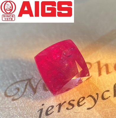 【台北周先生】天然紅寶石 5.03克拉 無燒無處理 濃豔血紅色 古董座墊切割 緬甸產 送AIGS證書