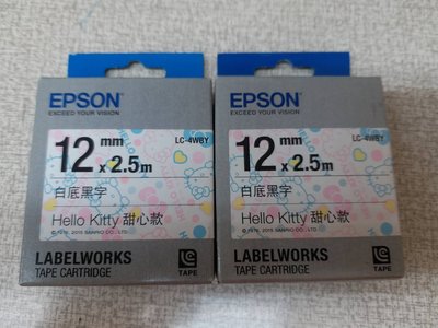 Kitty系列【甜心款】EPSON LC-4WBY Hello Kitty 標籤帶 C53S625058 2入