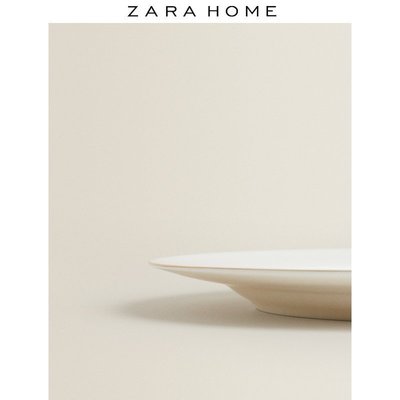 【熱賣精選】Zara Home 家用簡約圓形金邊骨瓷淺盤菜盤盤子餐碟 42204200302