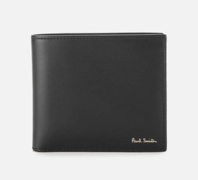 全新 現貨 英國 時裝 Paul Smith bi-fold stripe wallet 真皮 皮夾 短夾 經典 休閒