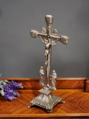 比利時 教堂 特殊 錫雕刻 耶穌 十字架 基督教 天主教 宗教 歐洲古董老件 m2001【卡卡頌  歐洲古董】✬