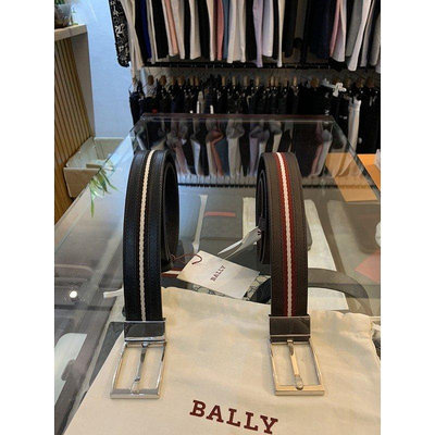 BALLY 經典皮革設計 黑色、咖啡色設計 男生皮帶
