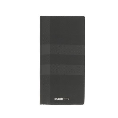 [全新真品代購-F/W22 新品!] BURBERRY 炭灰色 格紋 長夾 / 皮夾