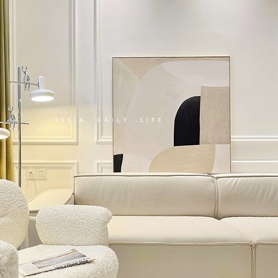 莫蘭迪色系抽象掛畫 雙聯組合裝飾畫 客廳沙發背景壁畫 高級感房間藝術畫