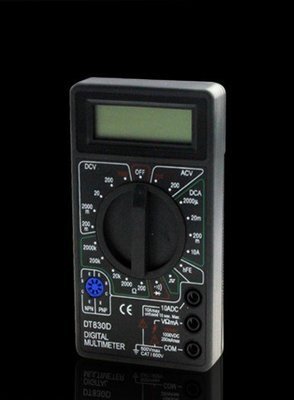 有聲進階版 袖珍型數字萬用表 通斷蜂鳴 電子式三用電錶 數位式三用電表 簡易型測電工具DT-830D【B】