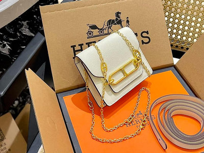 ELLA代購#小盒Hermès 豬鼻子Woc鏈條包腰包 如果出門僅可以帶一個包包，那必然是愛馬仕奢侈品中的經典 1293414