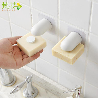 家居收納 現貨家居正品 簡約磁吸式便捷壁掛肥皂吸 磁吸式簡潔香皂置物架
