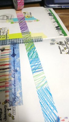 【R的雜貨舖】紙膠帶分裝 日本mt 和紙膠帶 Kapitza seesaw 塗鴉彩色線條
