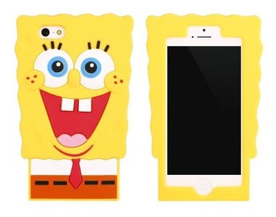GIFT41 土城店 SpongeBob 海綿寶寶 iPhone5 立體軟殼 4536219700623