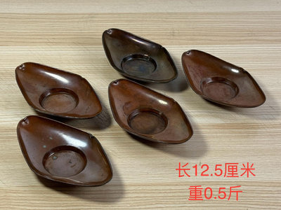 【二手】日本回流 老錫茶托 回流 銅器 擺件 【聚寶軒】-704