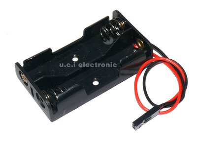 【UCI電子】(二W-3) 2節3號電池盒 帶杜邦端子插頭線
