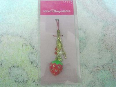 [點點藍]日本帶回Disney迪士尼 米奇粉紅草莓書包背包拉鍊手機吊飾掛飾