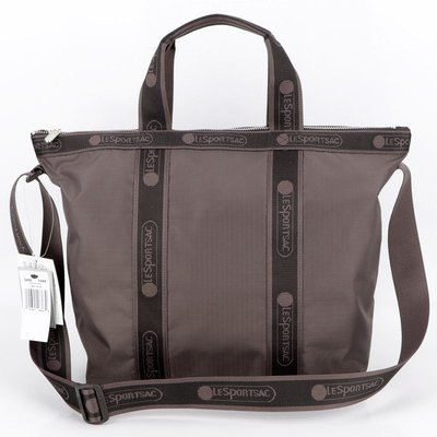 ＊米猜Shop＊LeSportsac 3406 咖啡色 輕便防水 大容量休閒旅遊包 購物袋 側肩背/斜背包 手提包托特包